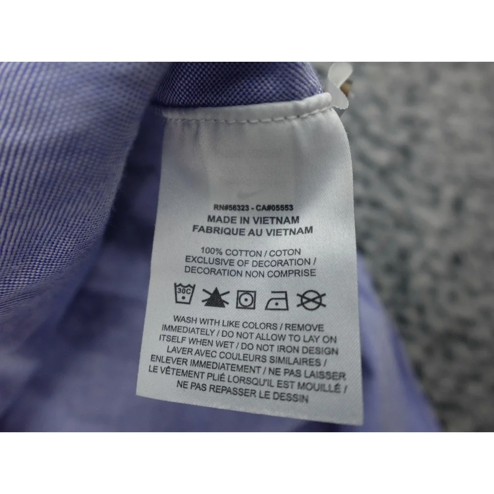 Nike Oxford Button Down Shirt Mens Large‎ Blue Long Sleeve Swoosh Logo
